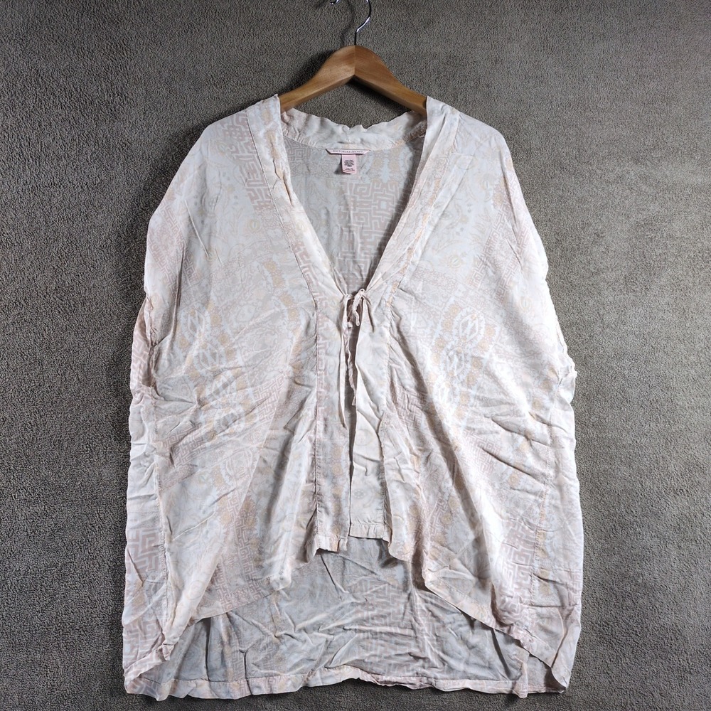 Victoria's Secret‎ Kimono Top Lightweight Viscose Open Front Geometric Print